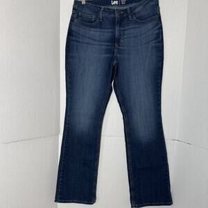 Lee Women’s Bootcut Mid Rise Jeans Size 12M Stretch Denim Dark Wash New NWT